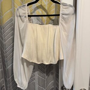 Elegant Cream Women's Top